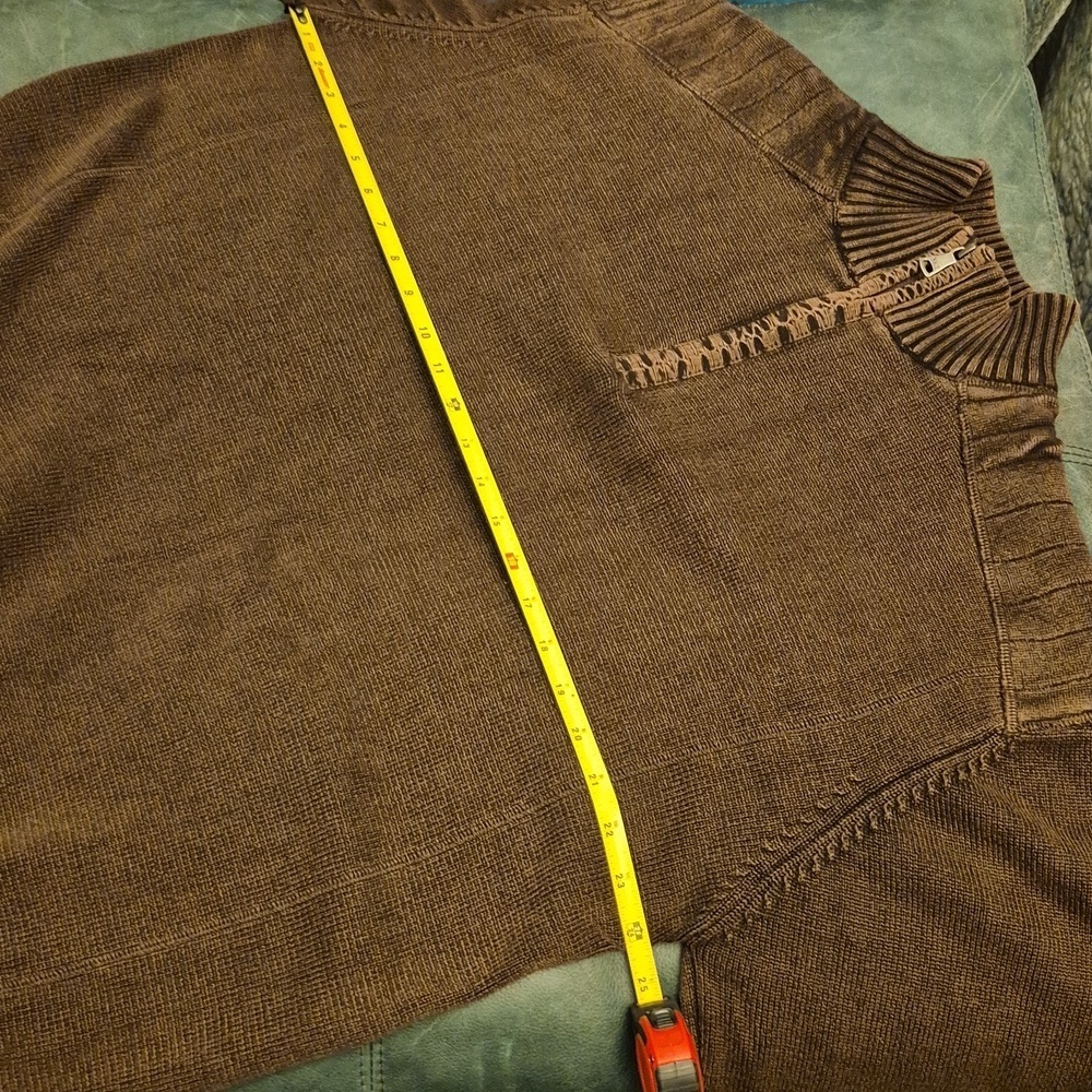 BKE Men's Dark Brown Mock Turtleneck 1/4 zip.XXL. Zip-Up Sweater.#1818) - Picture 8 of 16